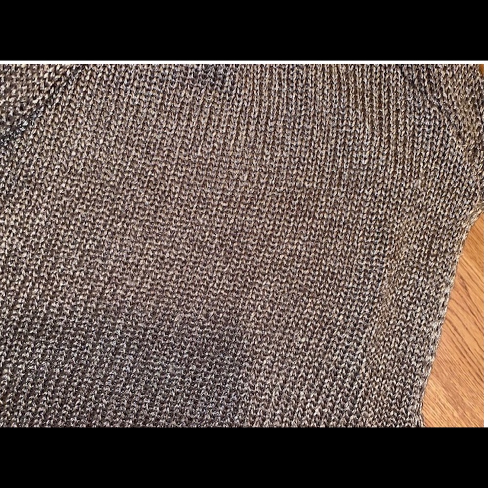 Zara Knit Gold Asymmetrical Sweater sz S - Picture 5 of 6